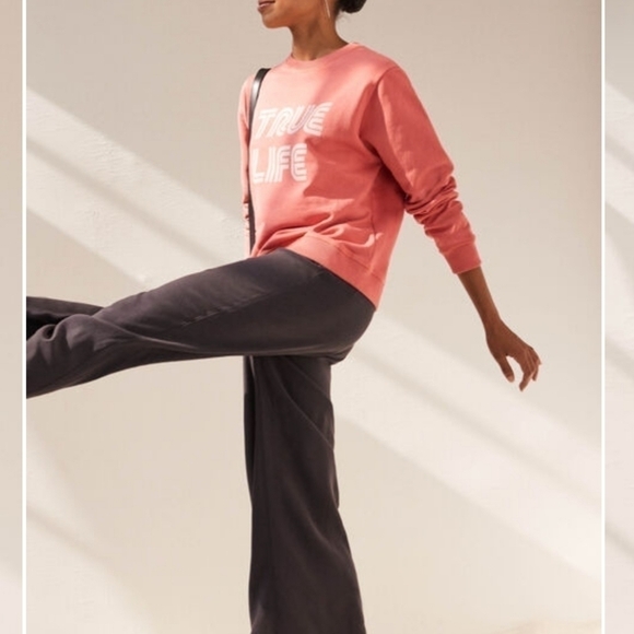 New BA&SH Tarah True Life Graphic Cotton Off White Sweatshirt Size 3/L/8 US NWT - Picture 4 of 16